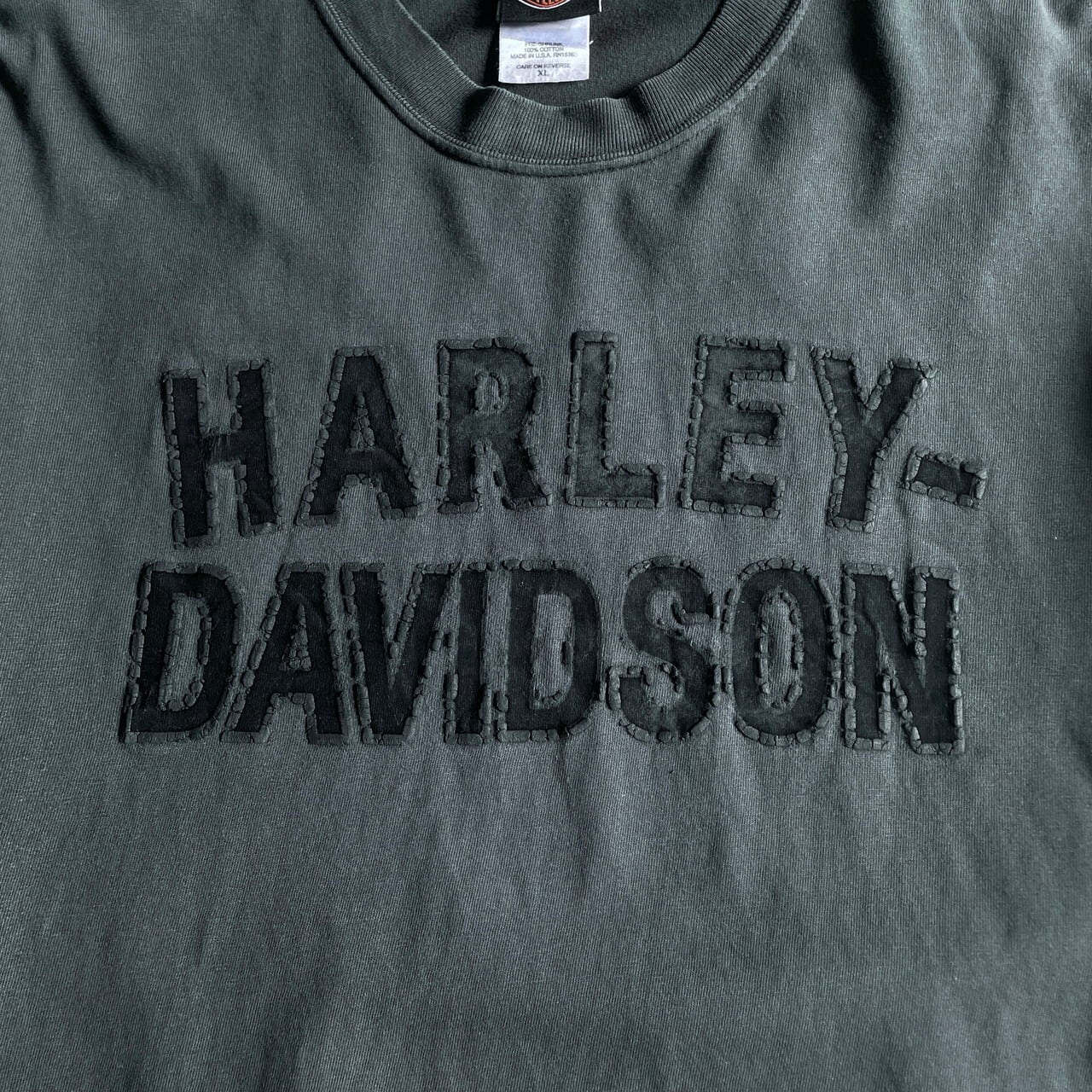 90年代 ヘインズ Hanes Harley-Davidson ハーレーダビッドソン 総柄 両面プリント モーターサイクル バイクTシャツ USA製 メンズS ヴィンテージ /eaa352085