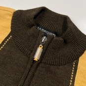 PIA SPORTS ピアスポーツ ハーフジップ デザイン ウールニットセーター サイズ 5 /日本製/ライカ