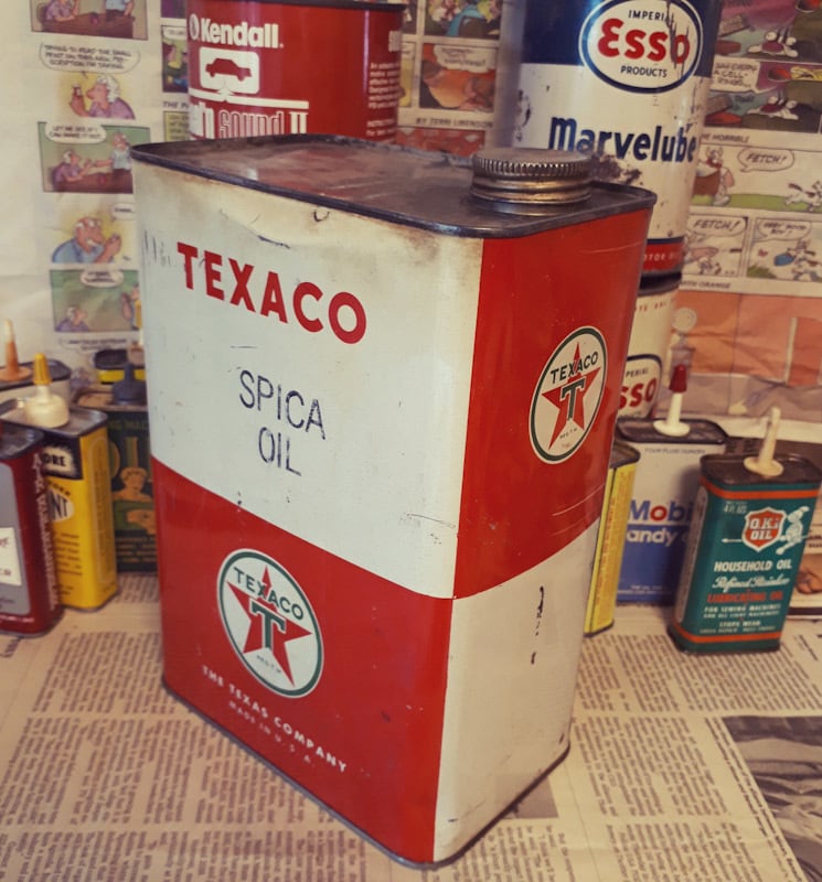 テキサコ ☆ オイル缶 ビンテージ '60s TEXACO アメリカ ガレージ