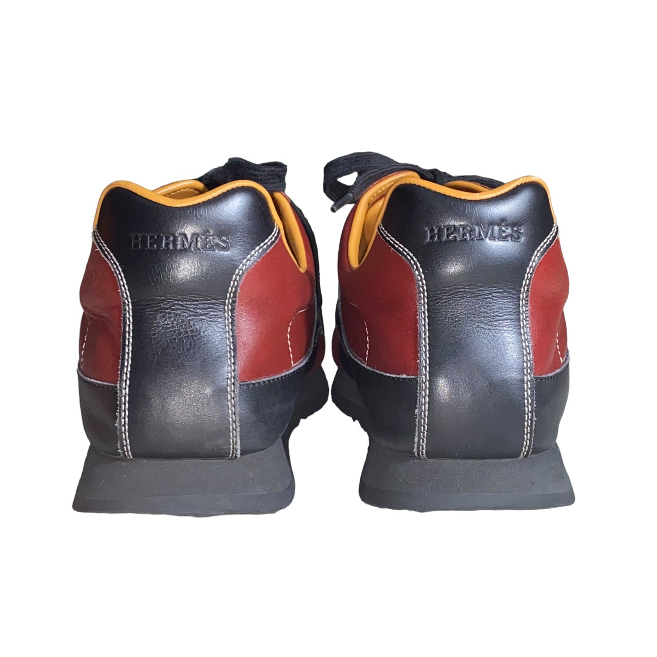 HERMES bicolor leather sneakers