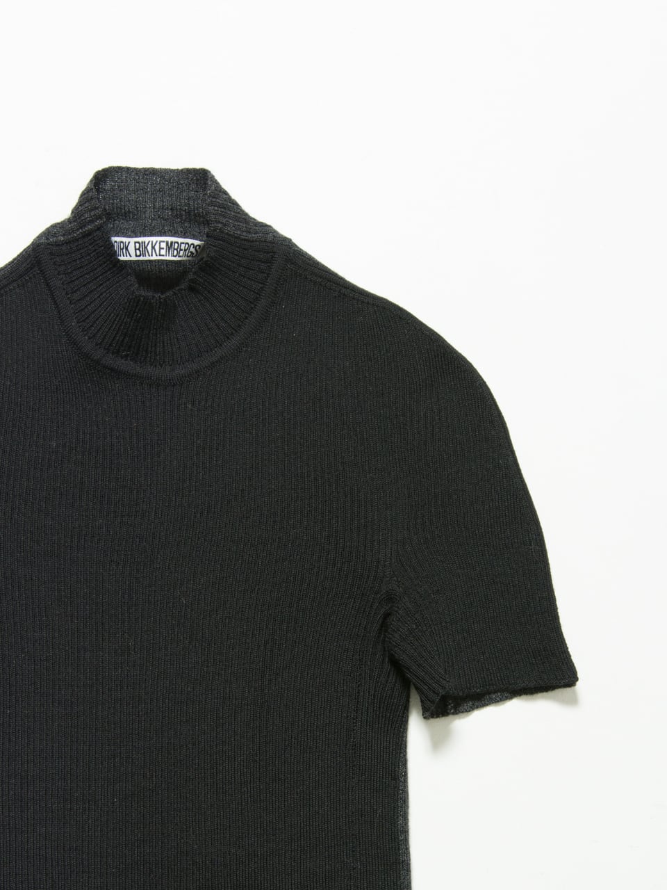 【Dirk Bikkembergs】 Made in Italy  by color rib knit（ダークビッケンバーグ イタリア製バイカラー半袖リブニット）1a