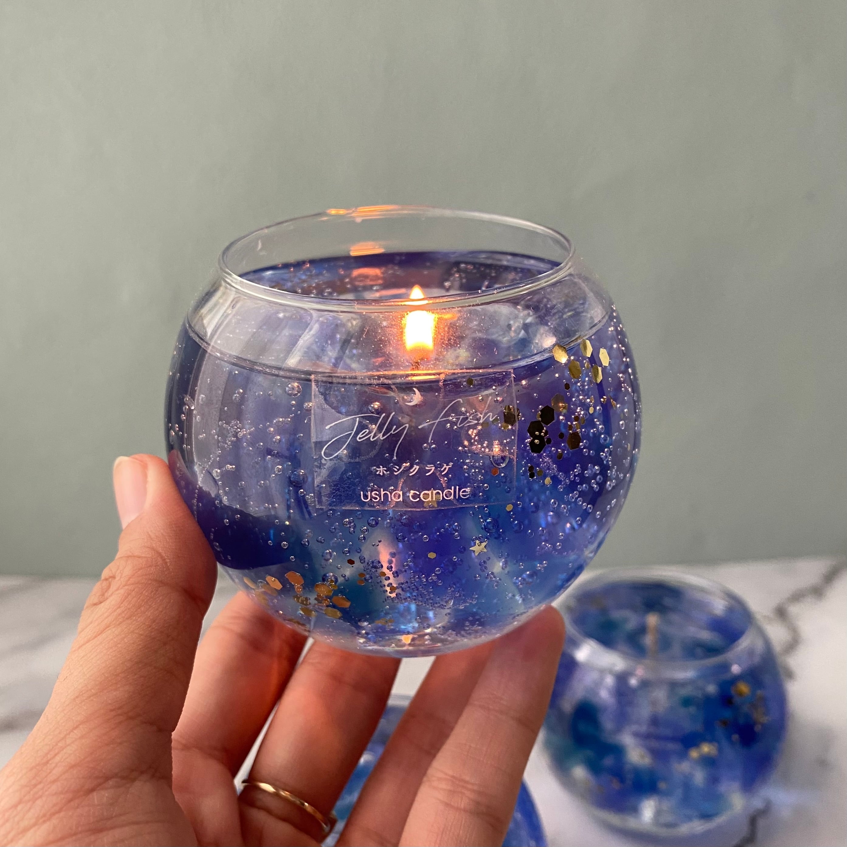 ホシクラゲキャンドル 泡沫 / (p) | usha candle