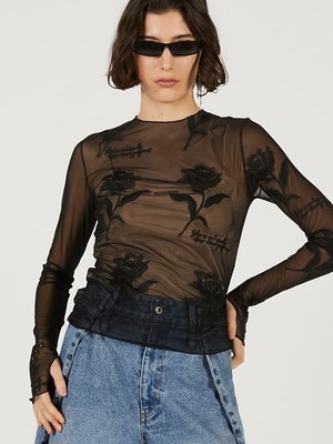 【26SS】PRANK PROJECT プランクプロジェクト / Flower Embroidery Tops  / トップス