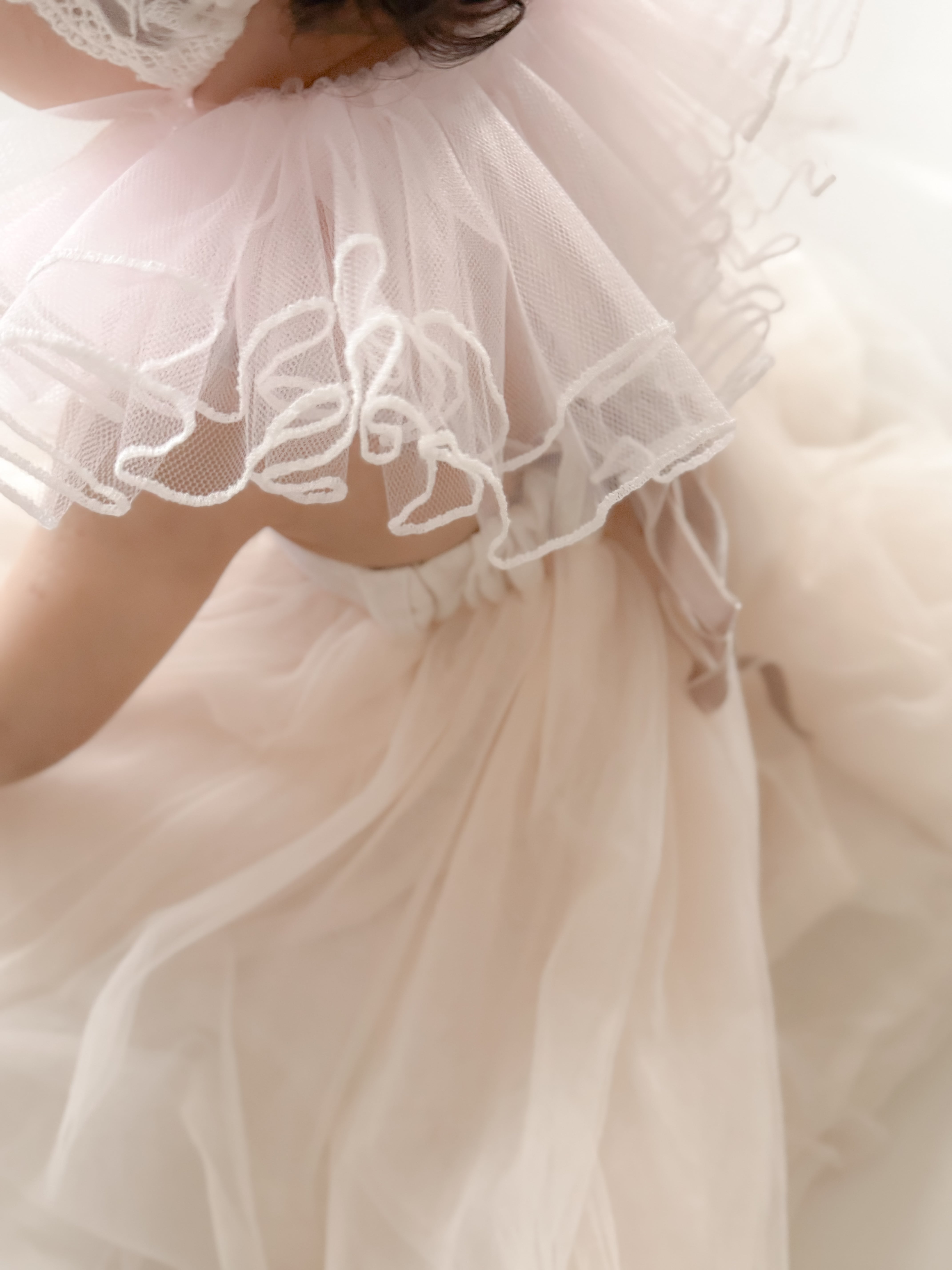 èri couture 】チュール つけ襟 | Swan-pink | irodoriworks