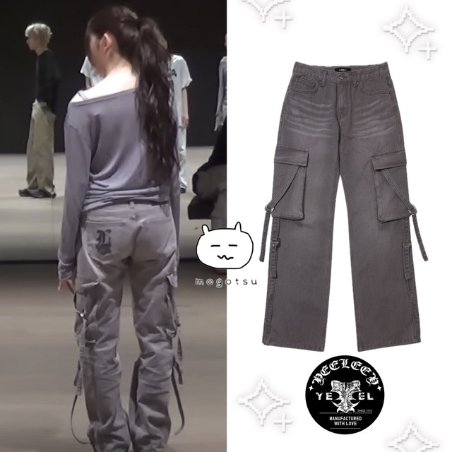 再入庫！★ALLDAY PROJECT ヨンソ 着用！！【YEEL】WASHING STRAP LOW-RISE DENIM PANTS DUST PINK