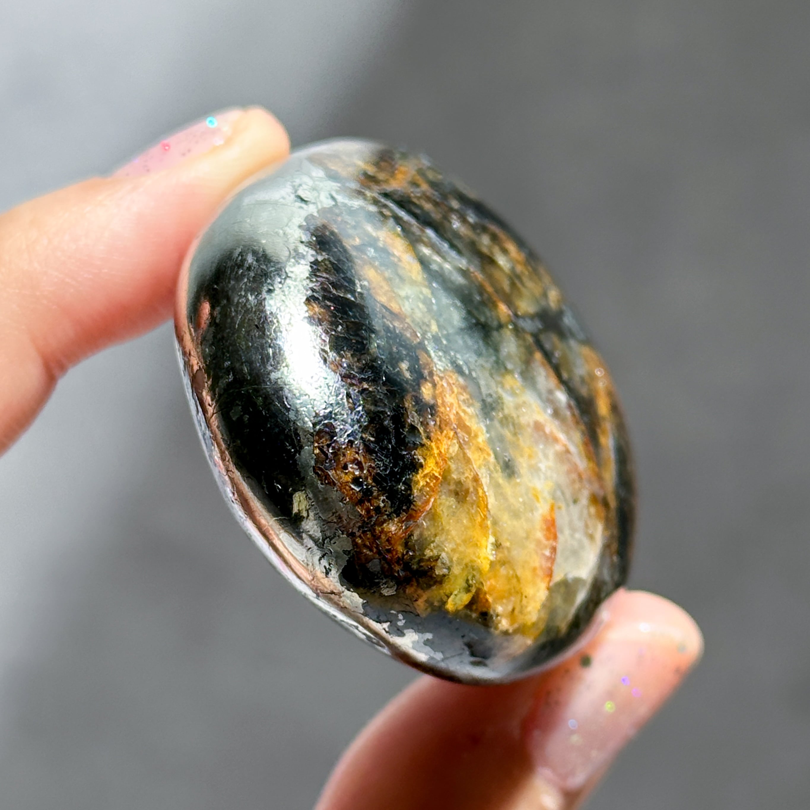 パイライト with クォーツ パーム22 ◇Pyrite with Quartz◇天然石
