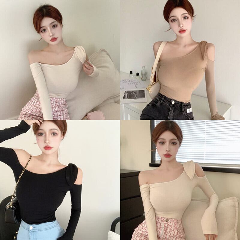 Tシャツ シャツ レディースオータム薄手ブラウス 秋物 ピュア ガールズファッション23412152823