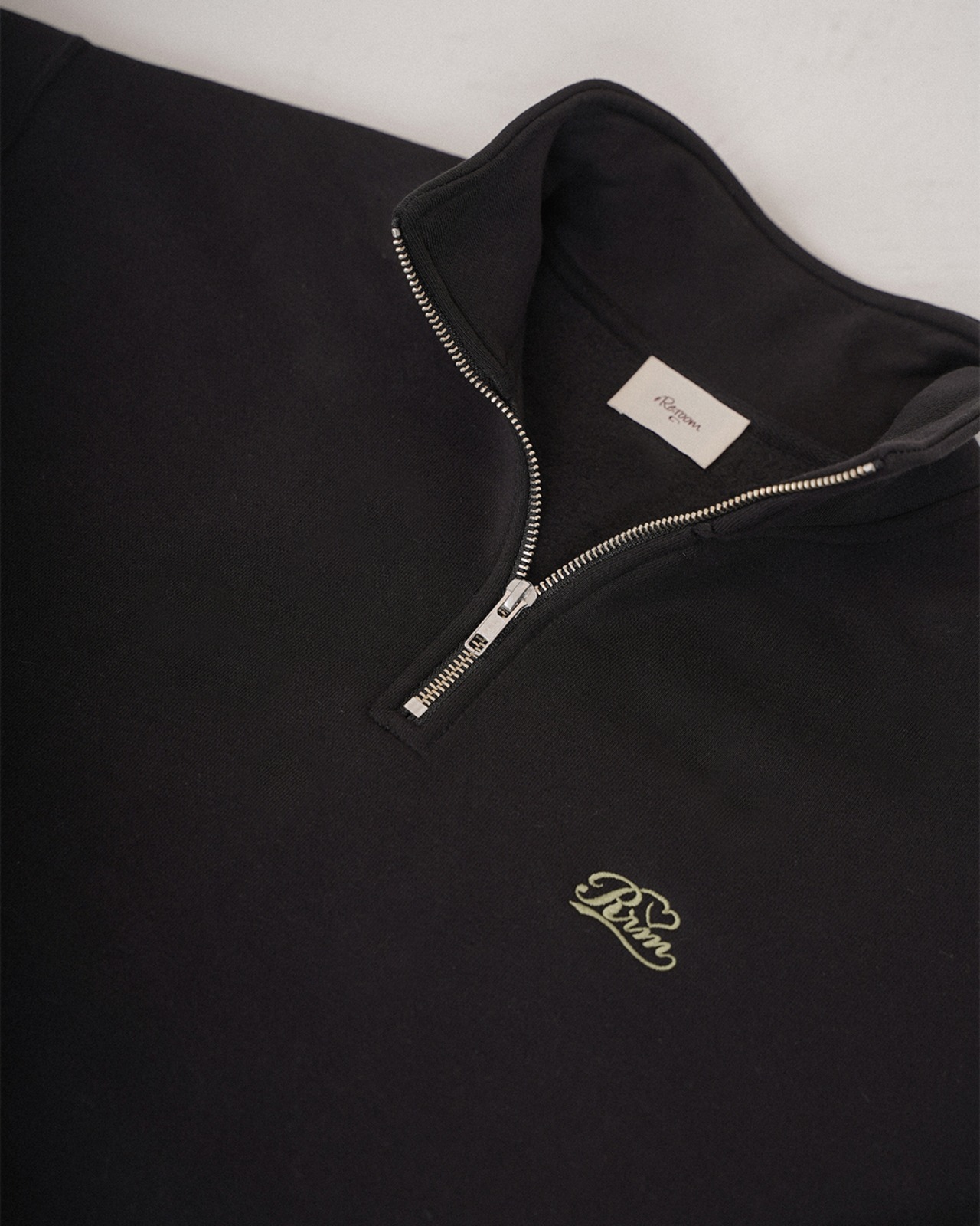 【#Re:room】Rrm HEART EMBROIDERY BIG HALF ZIP［REC875］
