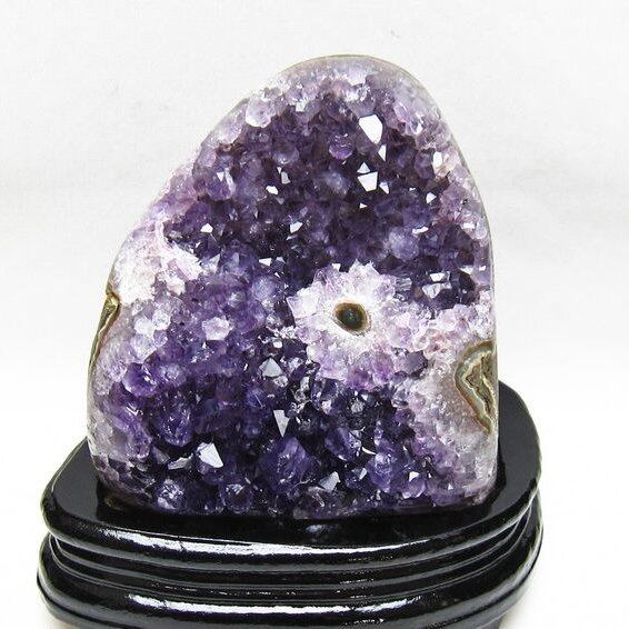 1.5Kg アメジスト クラスター ウルグアイ産 アメジスト 原石 amethyst 台座付属 一点物 182-8737