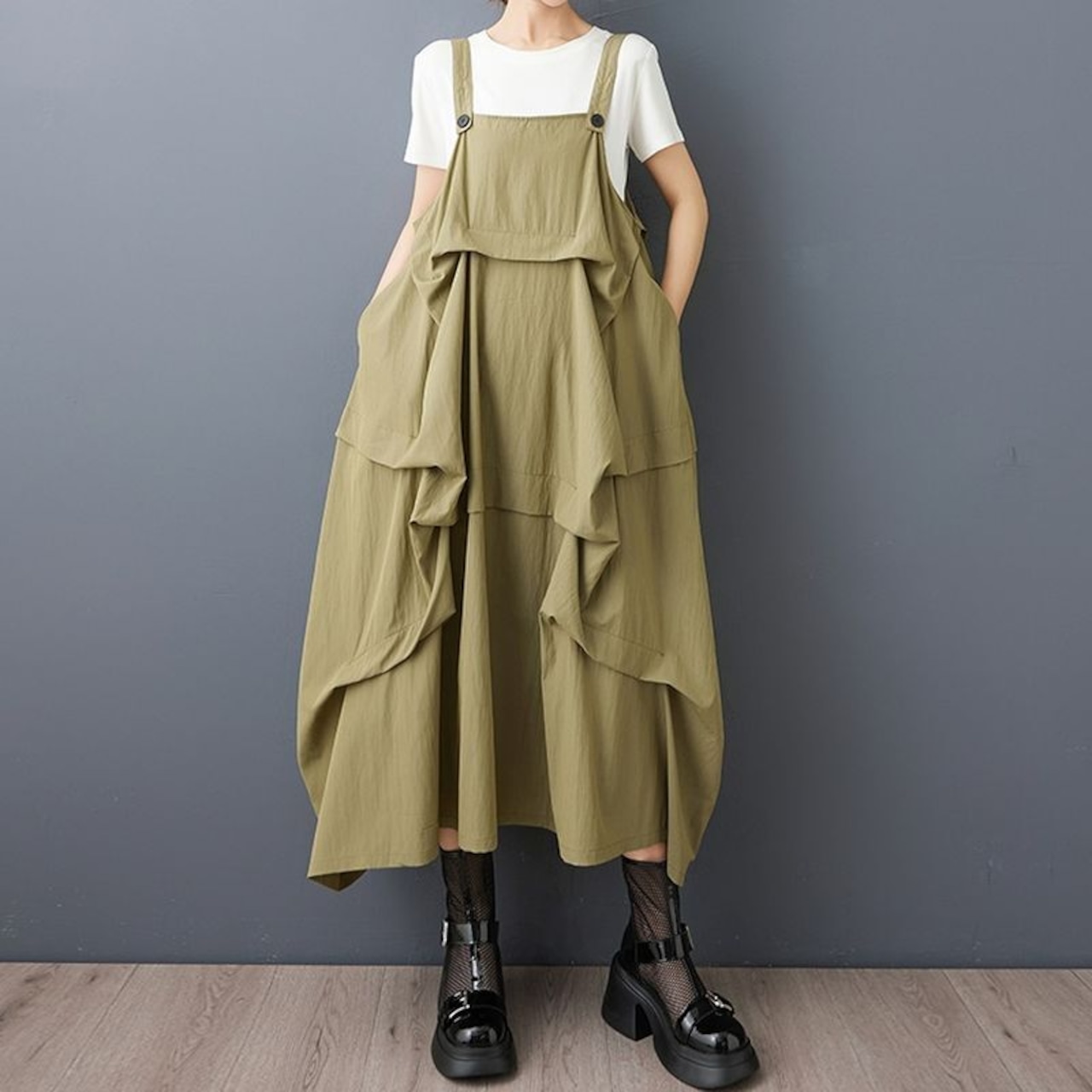 プリーツ キャミソール ワンピース 00204