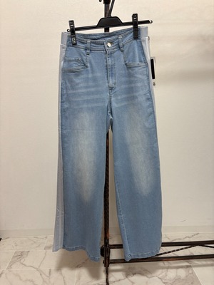 【en cloche】 サイドラメライン　デニム