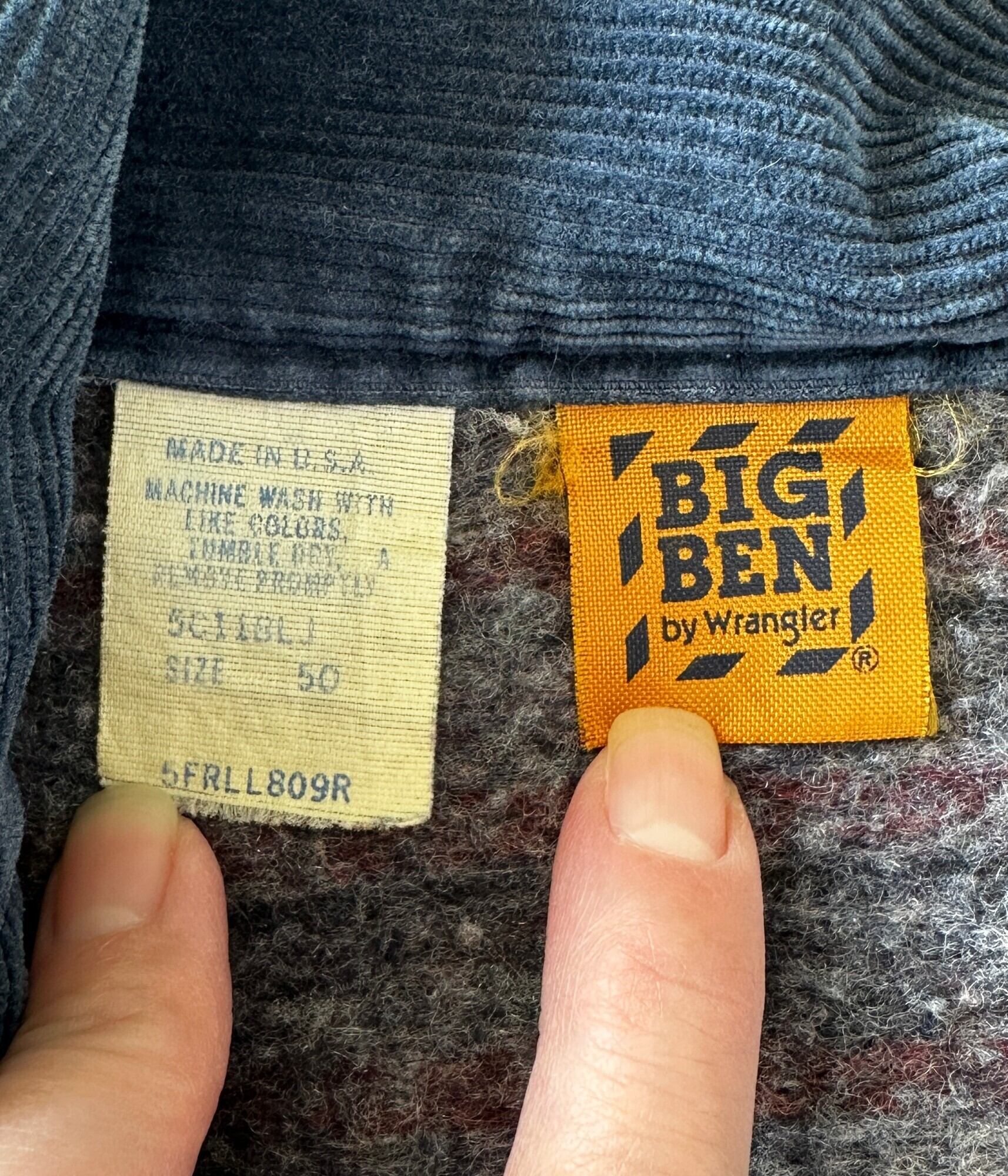 BIG BEN by Wrangler- Vintage 70-80s 50 Denim Work Jacket made in