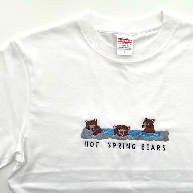 ◆M様オーダー品◆刺繍Tシャツ【hot spring bears】T-343
