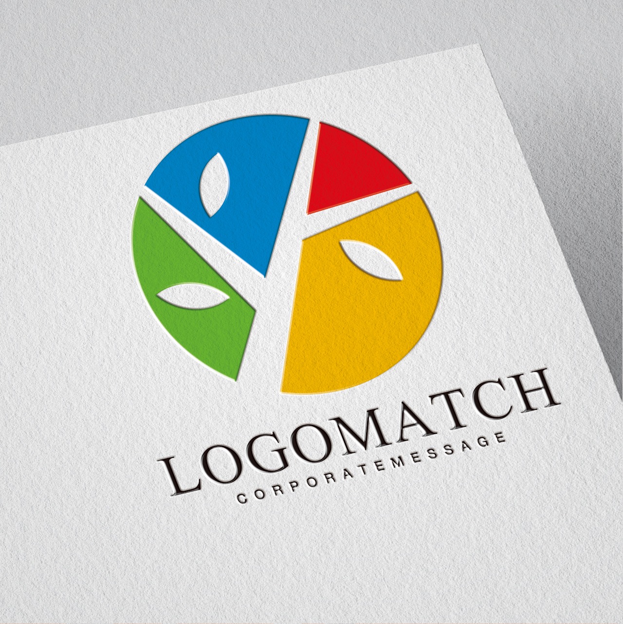 カラフルな木のロゴ