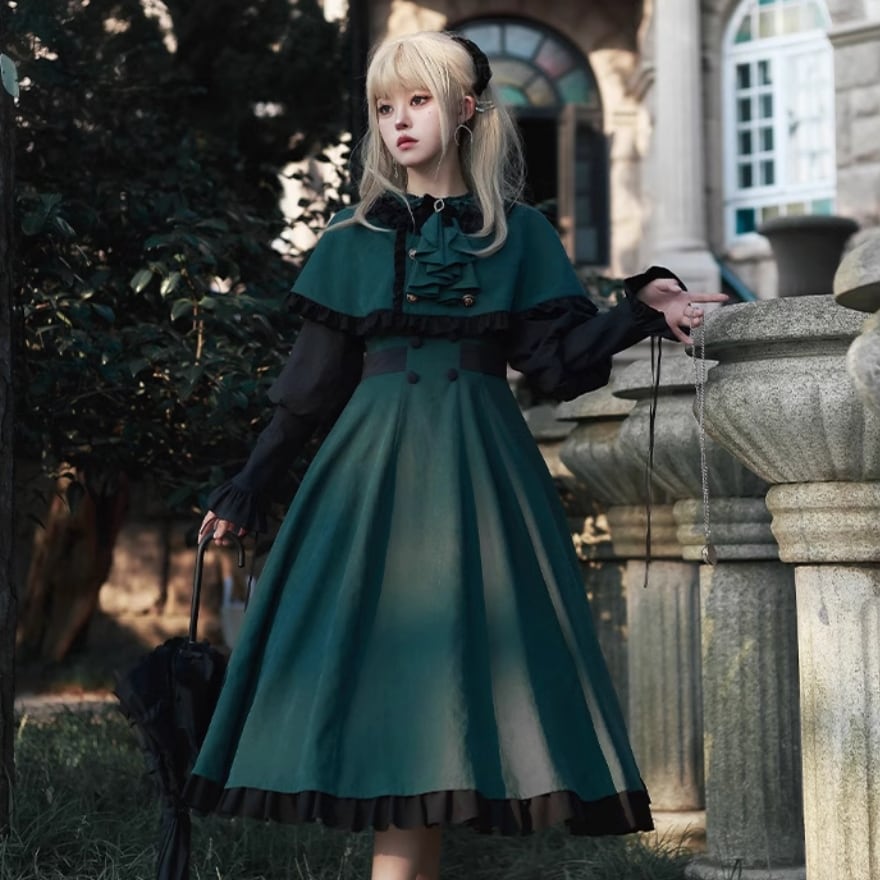 森ガール クラロリ セットアップ 3点セット クローク ジャケット