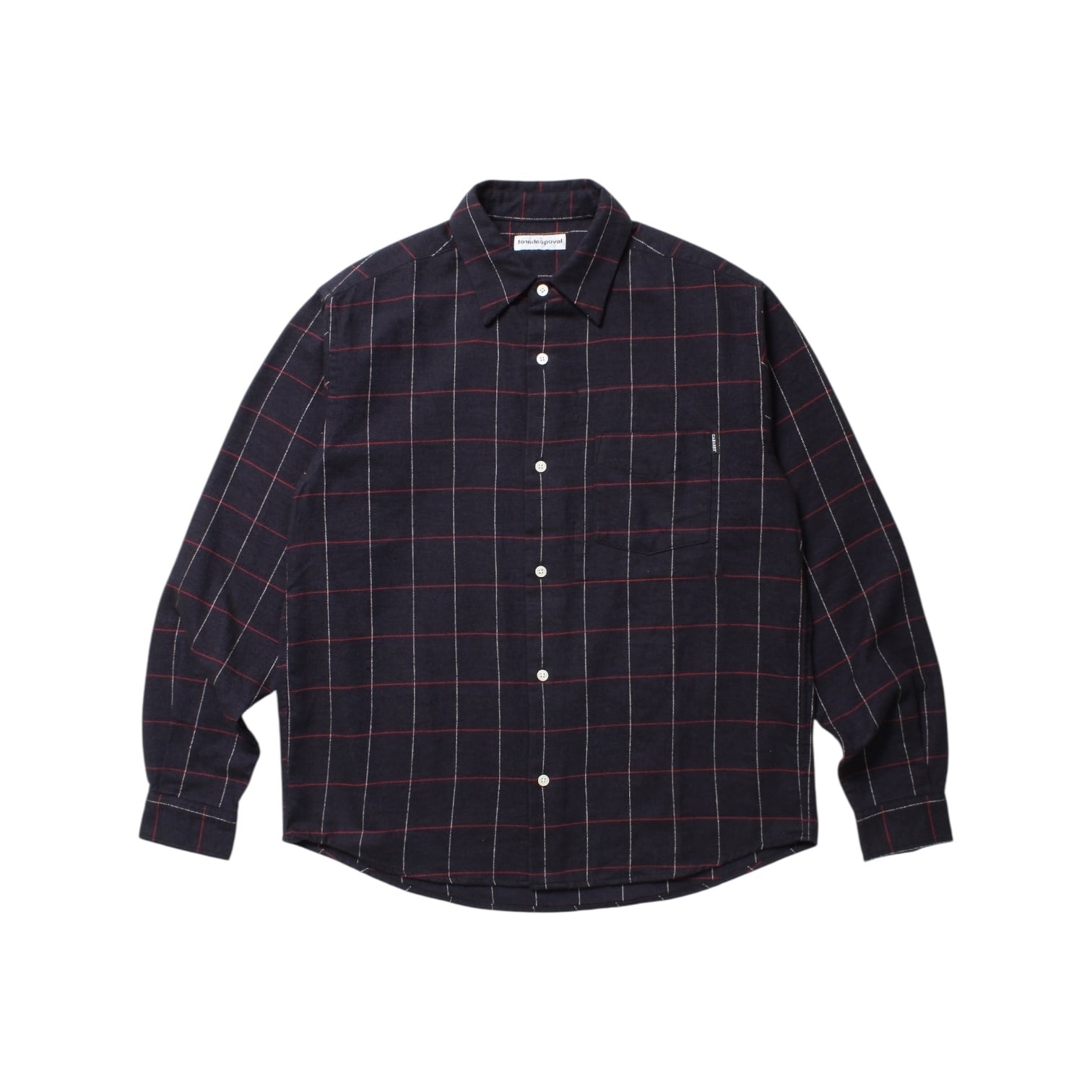 【Cabaret Poval】Plaid IP Shirt(Navy)〈国内送料無料〉