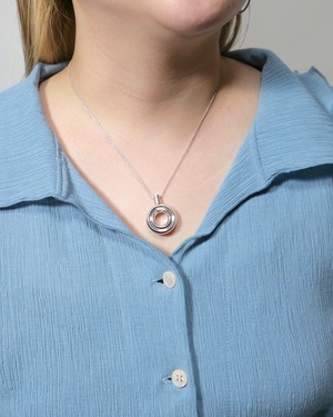 Double Circle Necklace Small