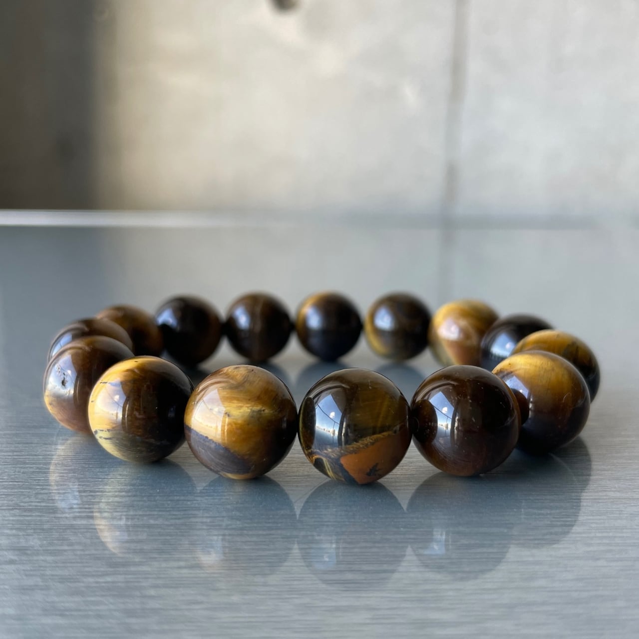 14mm タイガーアイブレスレット【F/TE2601-03】 | Ka lewa stone