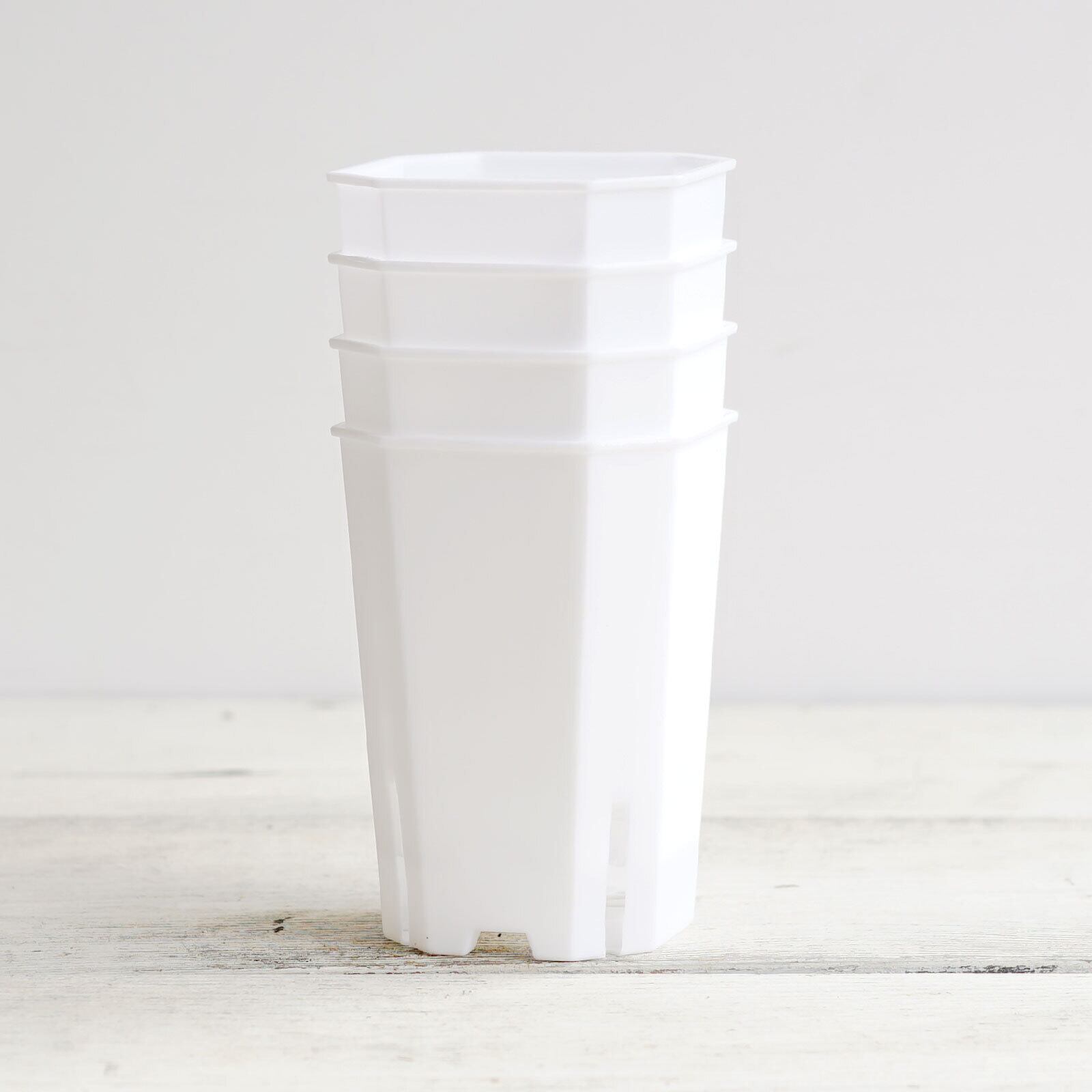 Flat Slit Pot 7cm ホワイト 10個セット