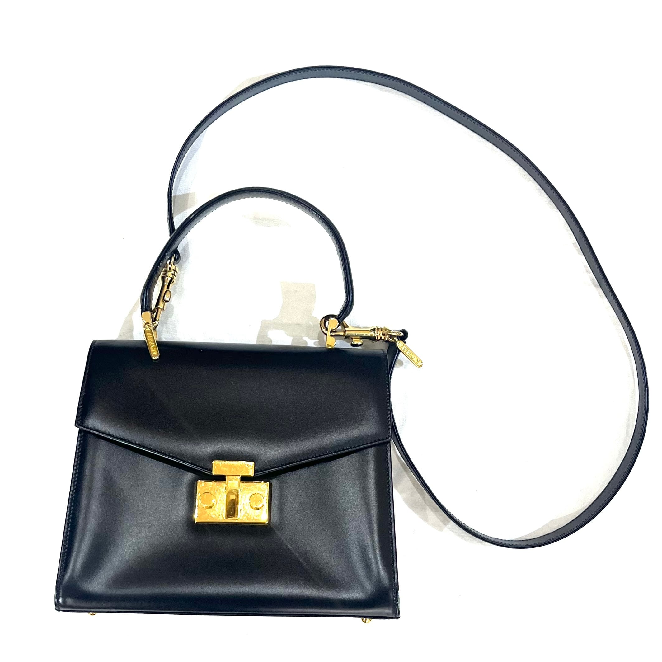 TIFFANY&CO.】2613 本革レザー 2WAYショルダーバッグ レザー ブラック