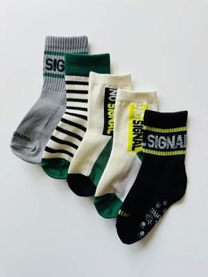 NO SIGNAL socks 5set（13〜23cm）3621