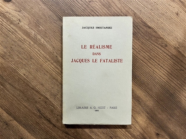 【PV181】Le réalisme dans Jacques le fataliste / display book