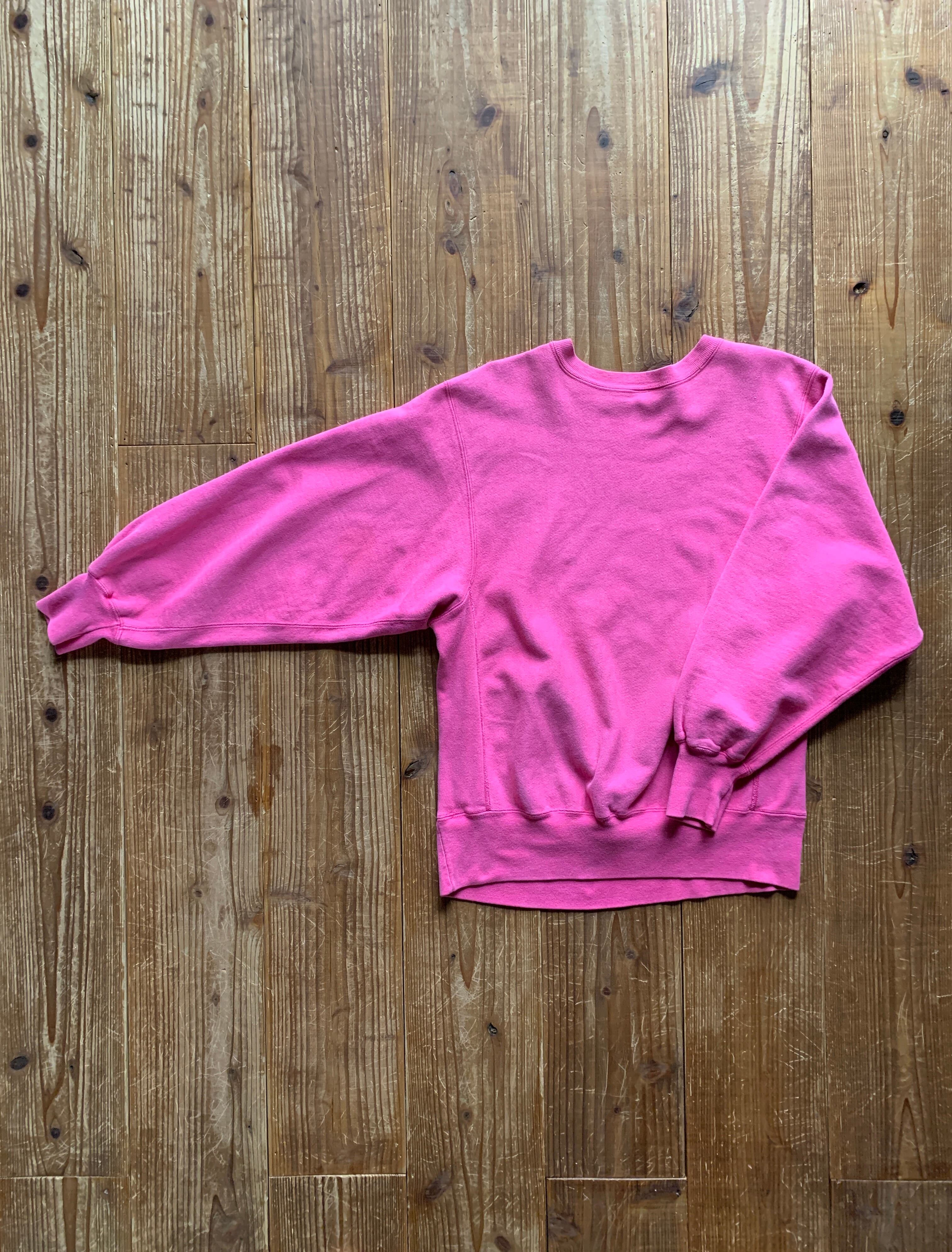 80's Champion  チャンピオンRW 無地 チェリーピンク 表記(L) USA製