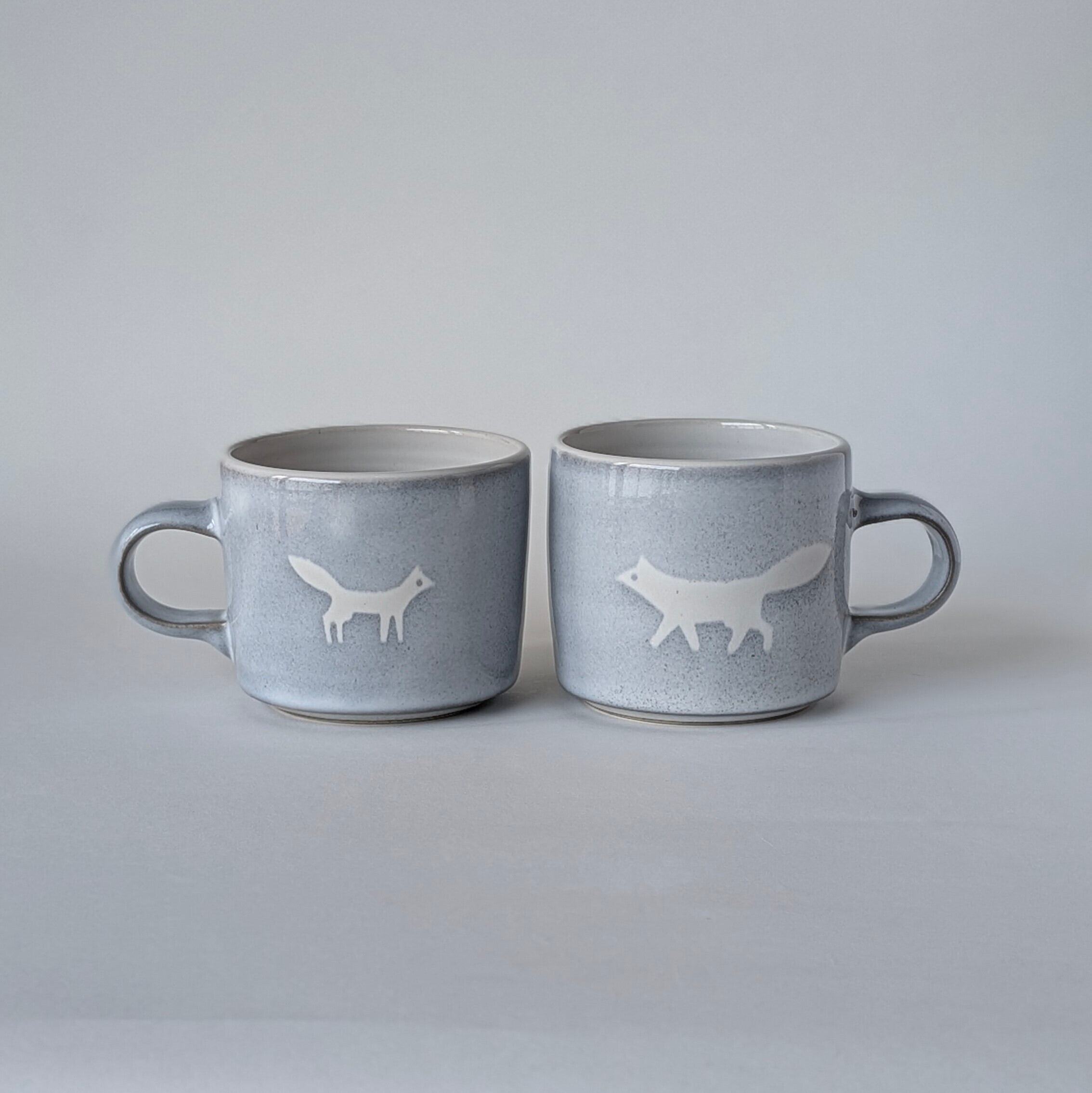 マグカップのギフトセット たぬき・きつね ｜ITOGA POTTERY 結婚祝い