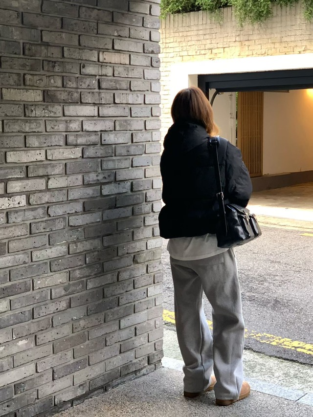 (予約) verveine / Urban hoodie goose-down short padding 2color