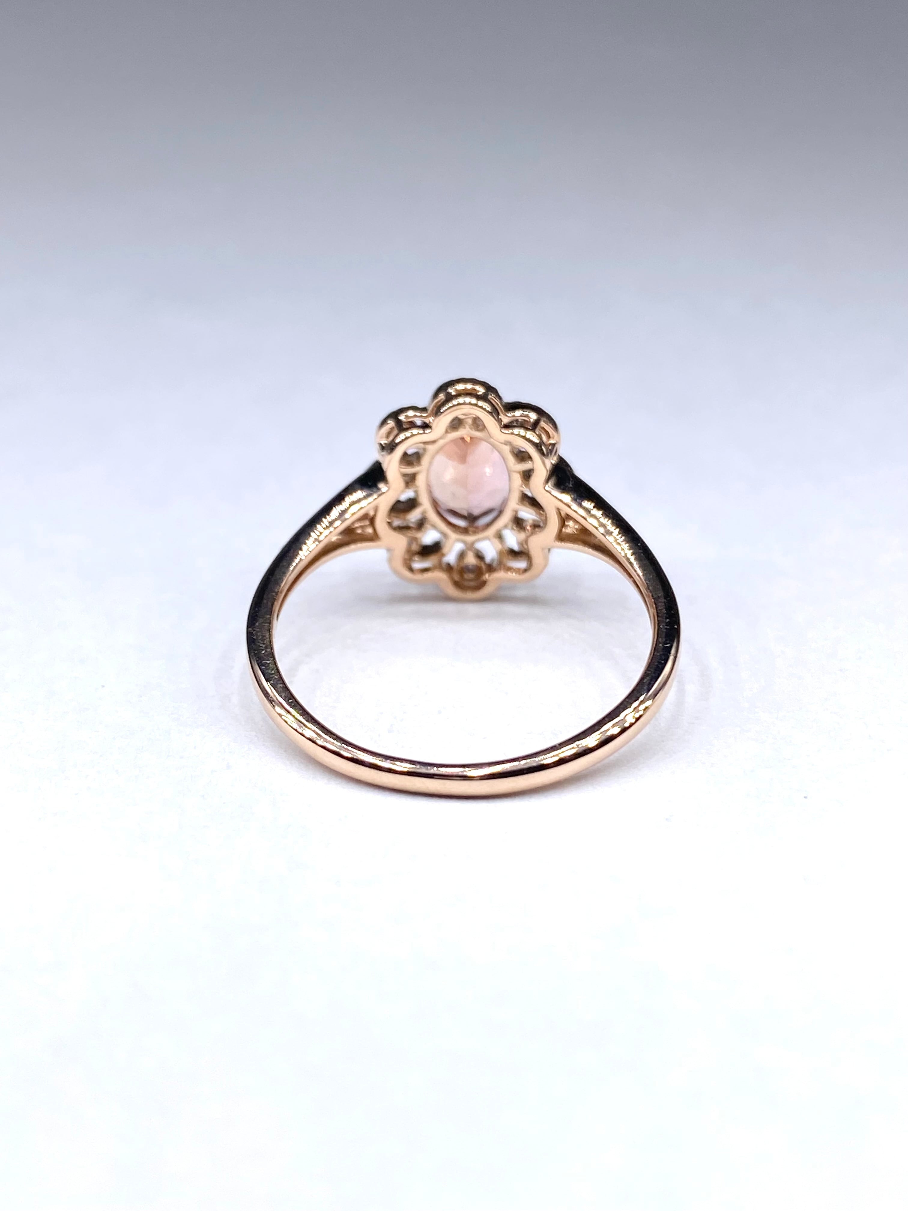 Bizoux】インペリアルトパーズ / ダイヤモンド 計0.12ct K18 リング 11