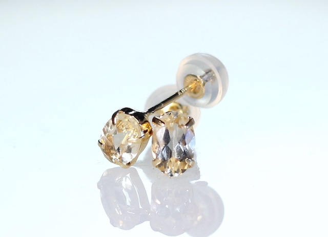 K18YG インペリアルトパーズピアス 0.60ct