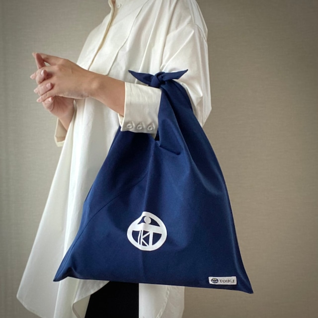 【casual eco bag】エコバッグを超え普段使いもできるあずま袋_ネイビー