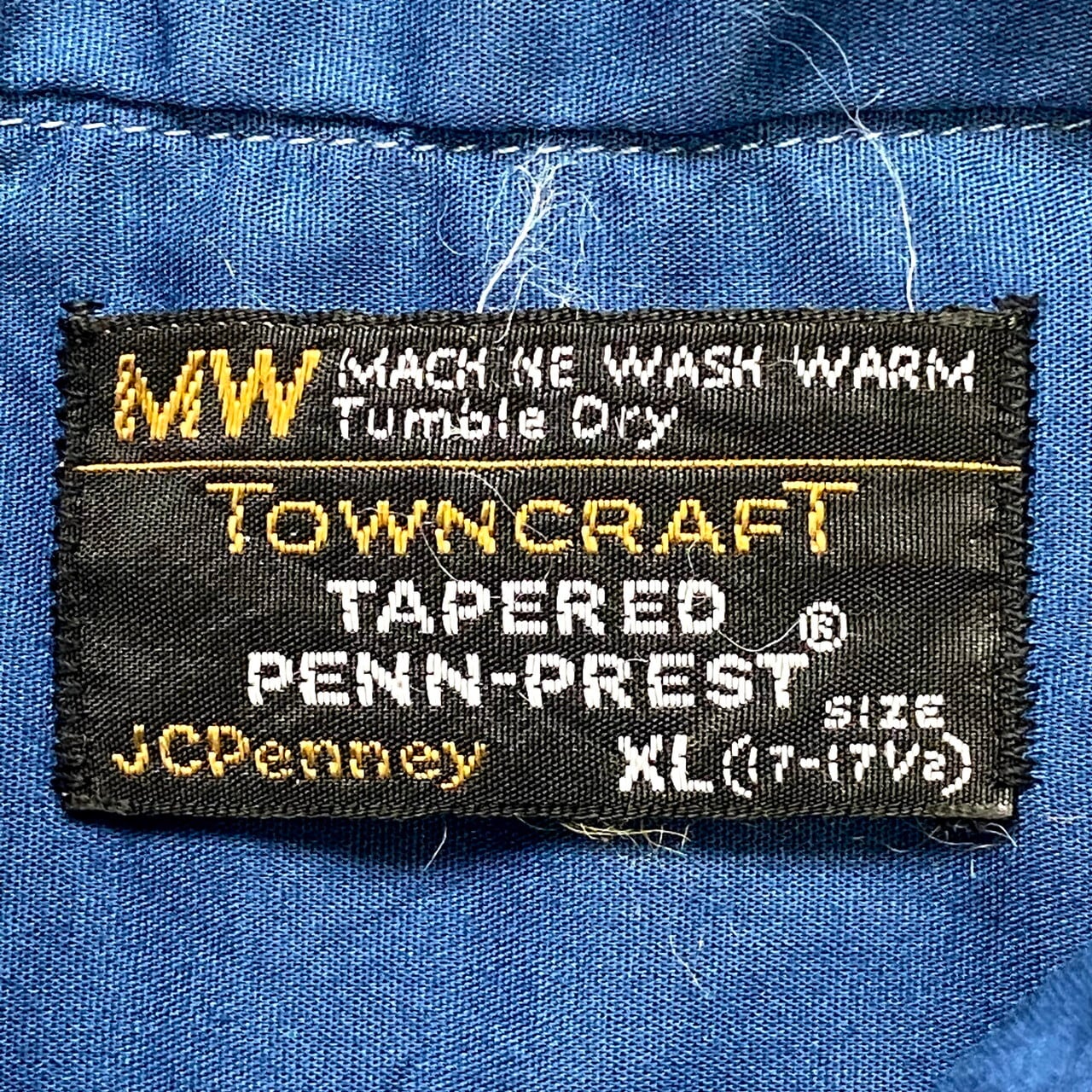 70年代 TOWNCRAFT JCPenneys タウンクラフト 半袖シャツ ネイビー 紺色 