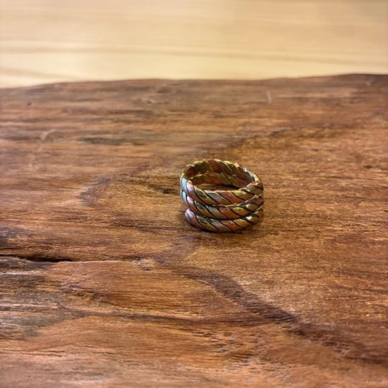 TOPANGA Jewelry 　コッパーブラススパイラルダブルリング　14号〜20号　銅　真鍮　指輪　アクセサリー　ジュエリー　プレゼント　レディース　ギフト