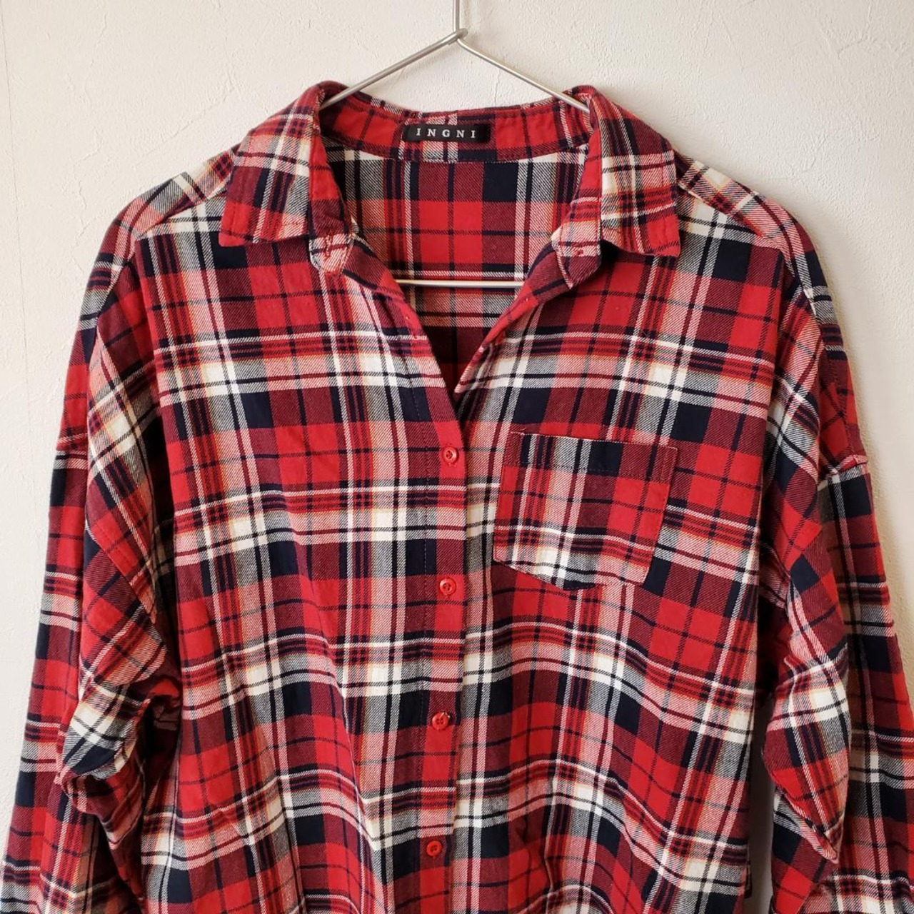 【USED】ＩＮＧＮＩ　イング　ネルシャツ　美品　おしゃれ　可愛い　Mサイズ