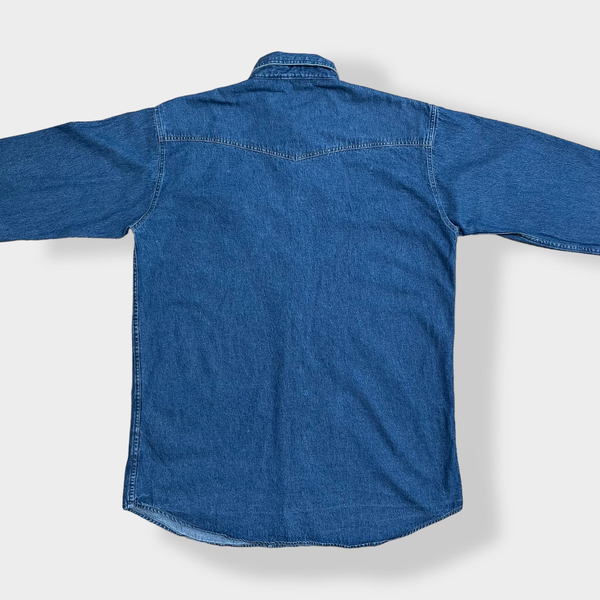 US直輸入８０年代ヴィンテージ Dodgers デニムシャツ 刺繍入り XL SHIPS（シップス） ブラウス シャツ 「洗濯機可能」デニム 刺繍