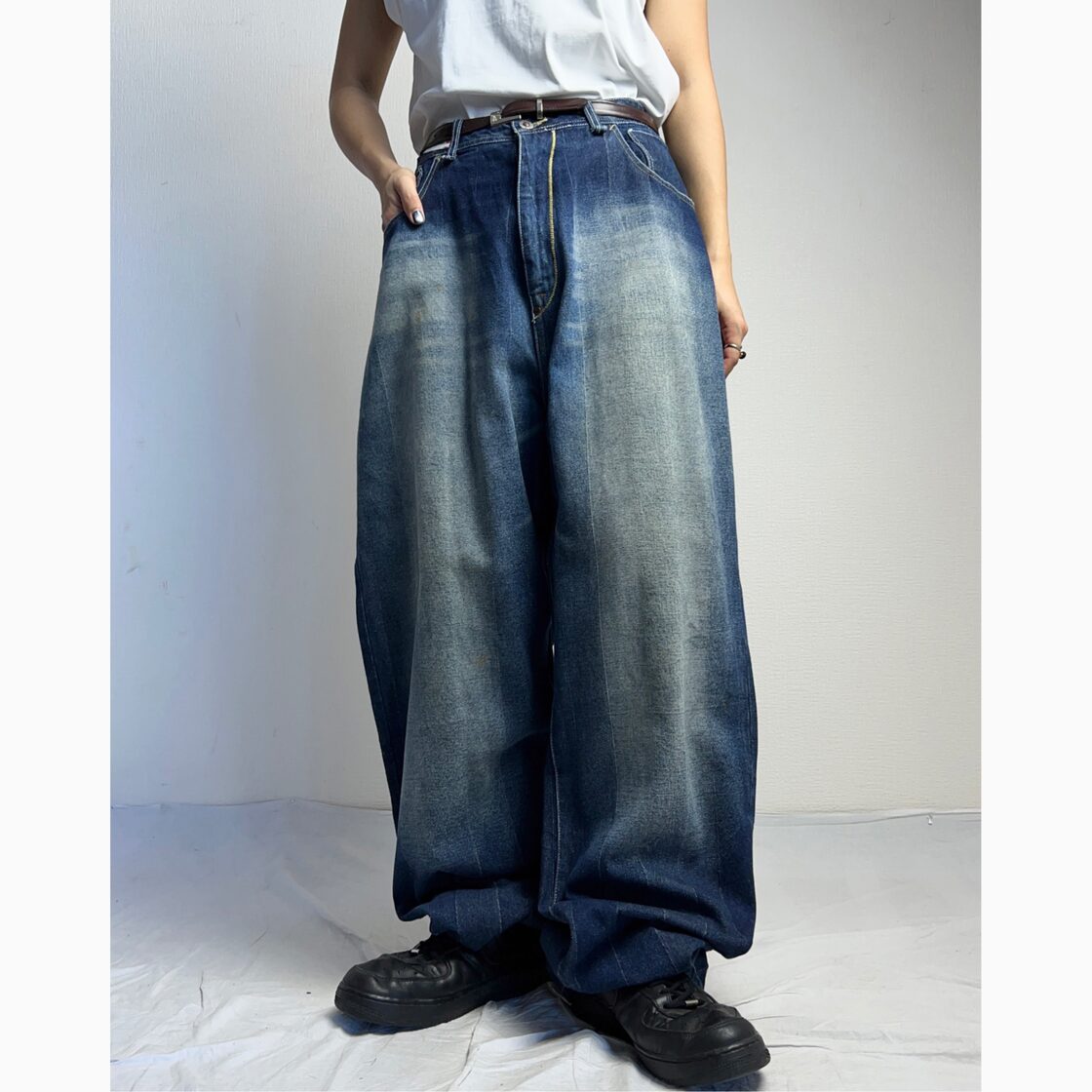 akademiks” DENIM PANTS W38 アカデミクス ワイドデニムパンツ 