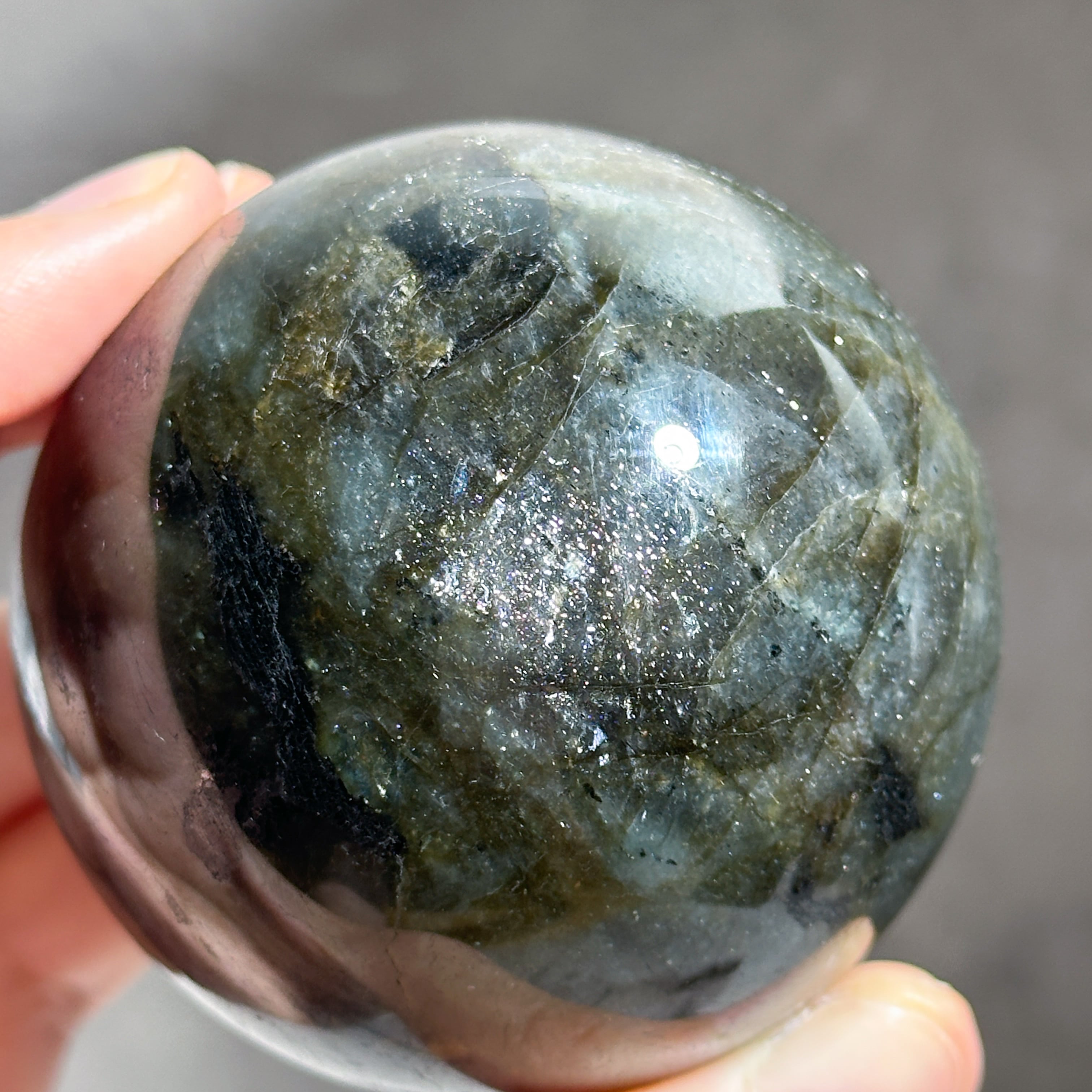 ラブラドライト スフィア ◇Labradorite◇天然石・鉱物・パワーストーン Bigラブラドライト スフィア 91◇ Labradorite ◇天然石・鉱物