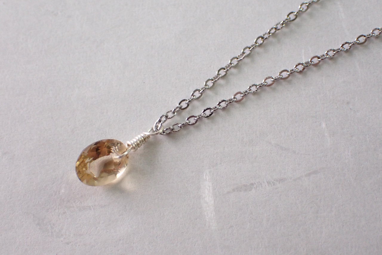 シトリンネックレス　1.73ct　[C7‐283]