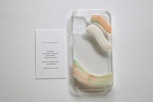 iPhone 13アートケース Modern Peach Ⅱ （絵の具・1点物）