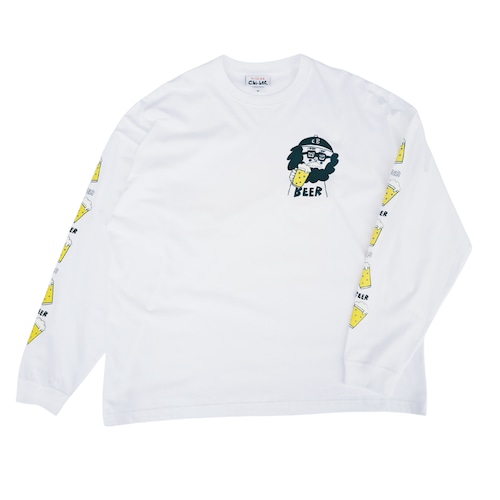 CHI-BEE BEERロングTシャツ(white)