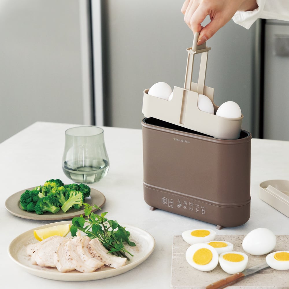ノベルティ付き】[限定カラー]レコルト エッグ＆ボイルクッカー / モカ