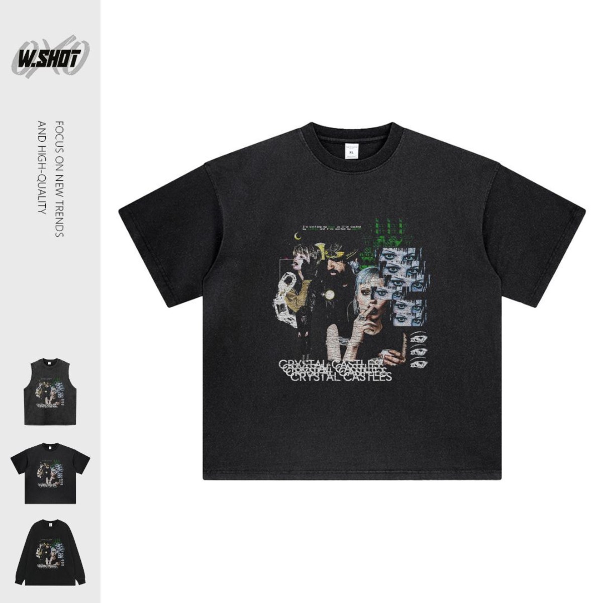 VINTAGE ストリート CRYSTAL CASTLES Tシャツ T1817 | wshot