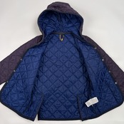 LAVENHAM ラベンハム フード付き キルティング ジャケット 36 /パープル系/イギリス製/英国製
