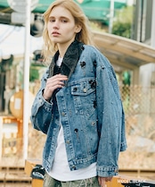 【直営限定ITEM】レース×シフォンビッグフェイクカラー (BLACK) 48502H