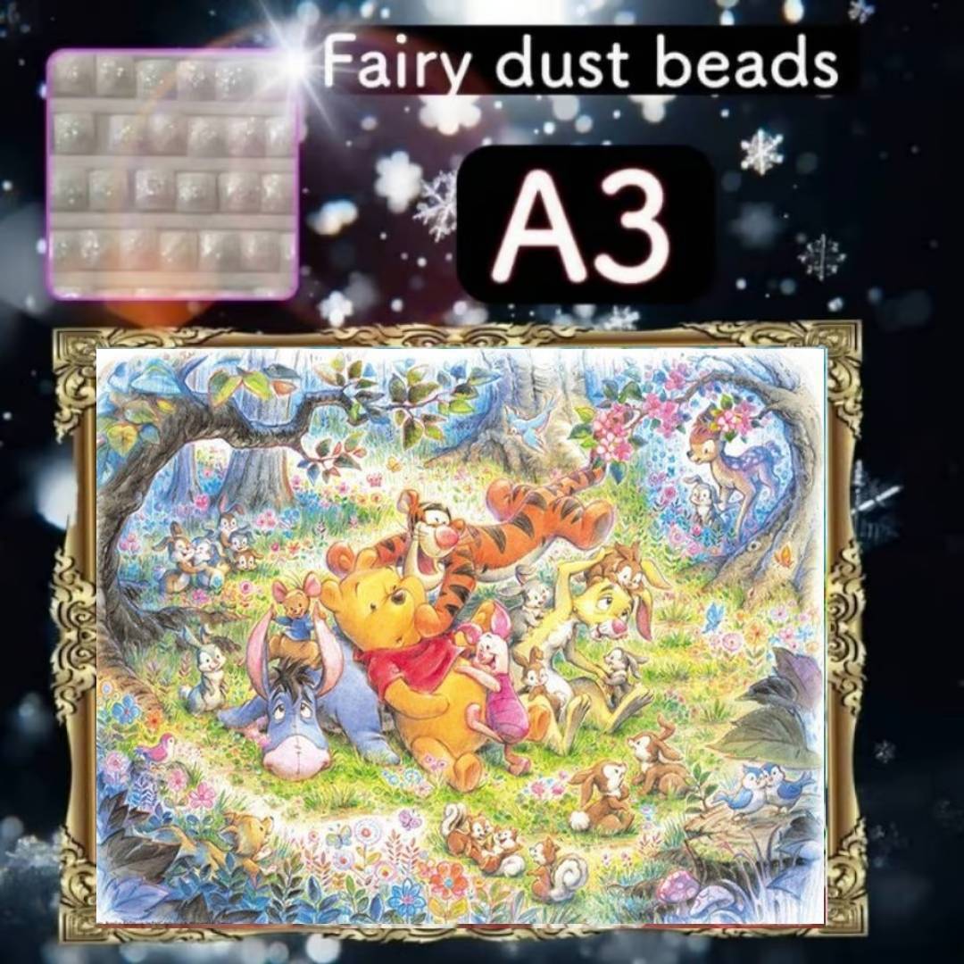 四角ビーズ(fairy1~3色入り)【fairydust-414】A3サイズ☆ダイヤモンドアート