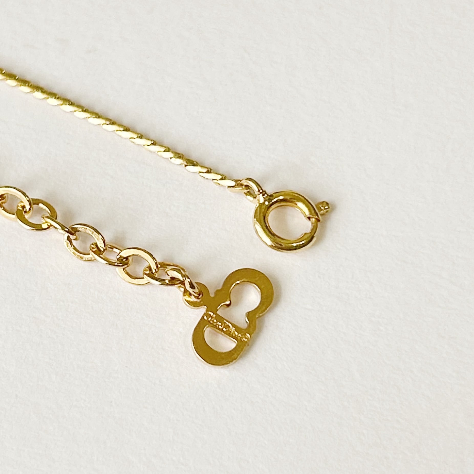 【値下げ中】Dior ネックレス　ノベルティ N7003】Christian Dior one stone logo necklace/クリスチャン