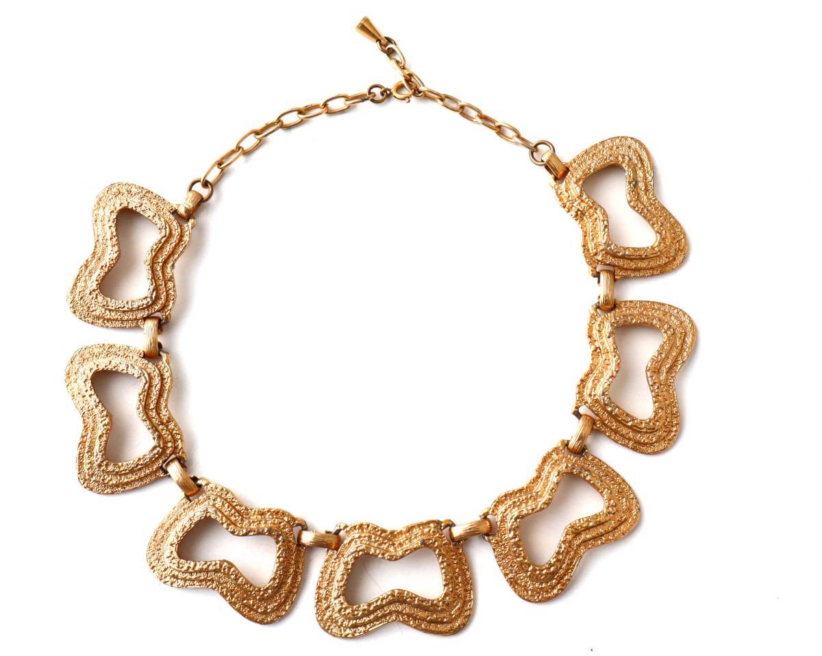 60s vintage gold color gorgeous short necklace | PANIC ART MARKET