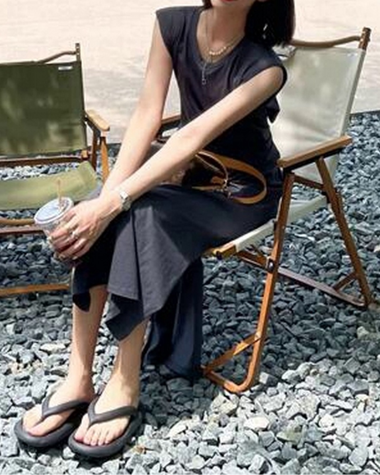 バックオープンノースリーブワンピース A0233 - 12