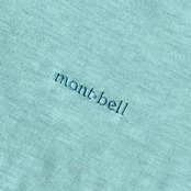 mont-bell モンベル ウイックロン ラグラン 半袖 Tシャツ M/ブルー×水色 レディース #1104563